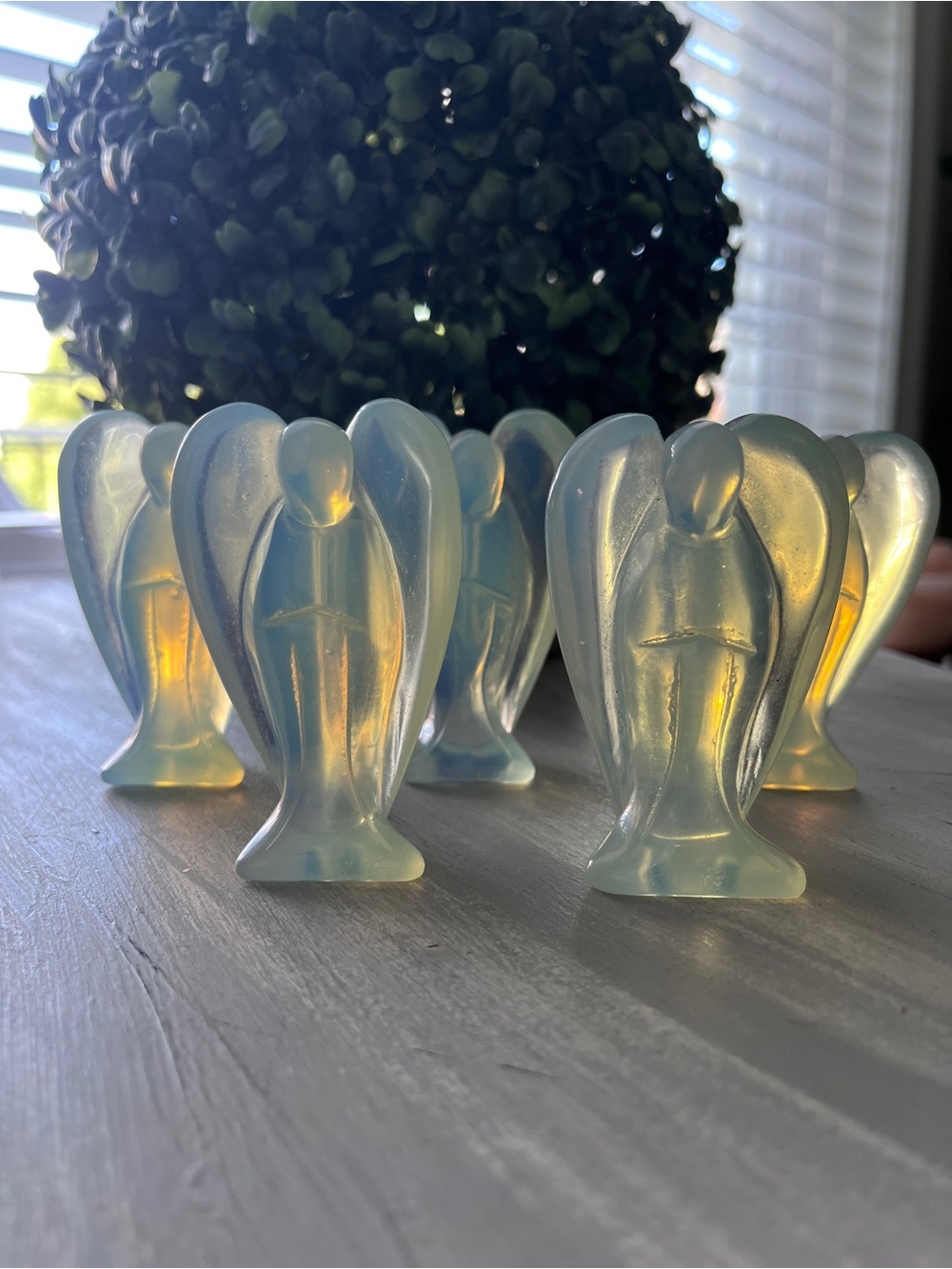 Opalite Angel Carving